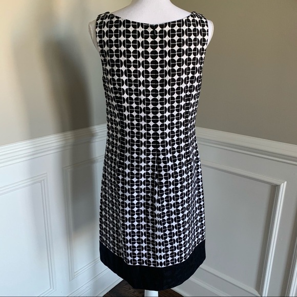 Muse Black and White Geometric Print Dress Size 10 - Picture 4 of 9